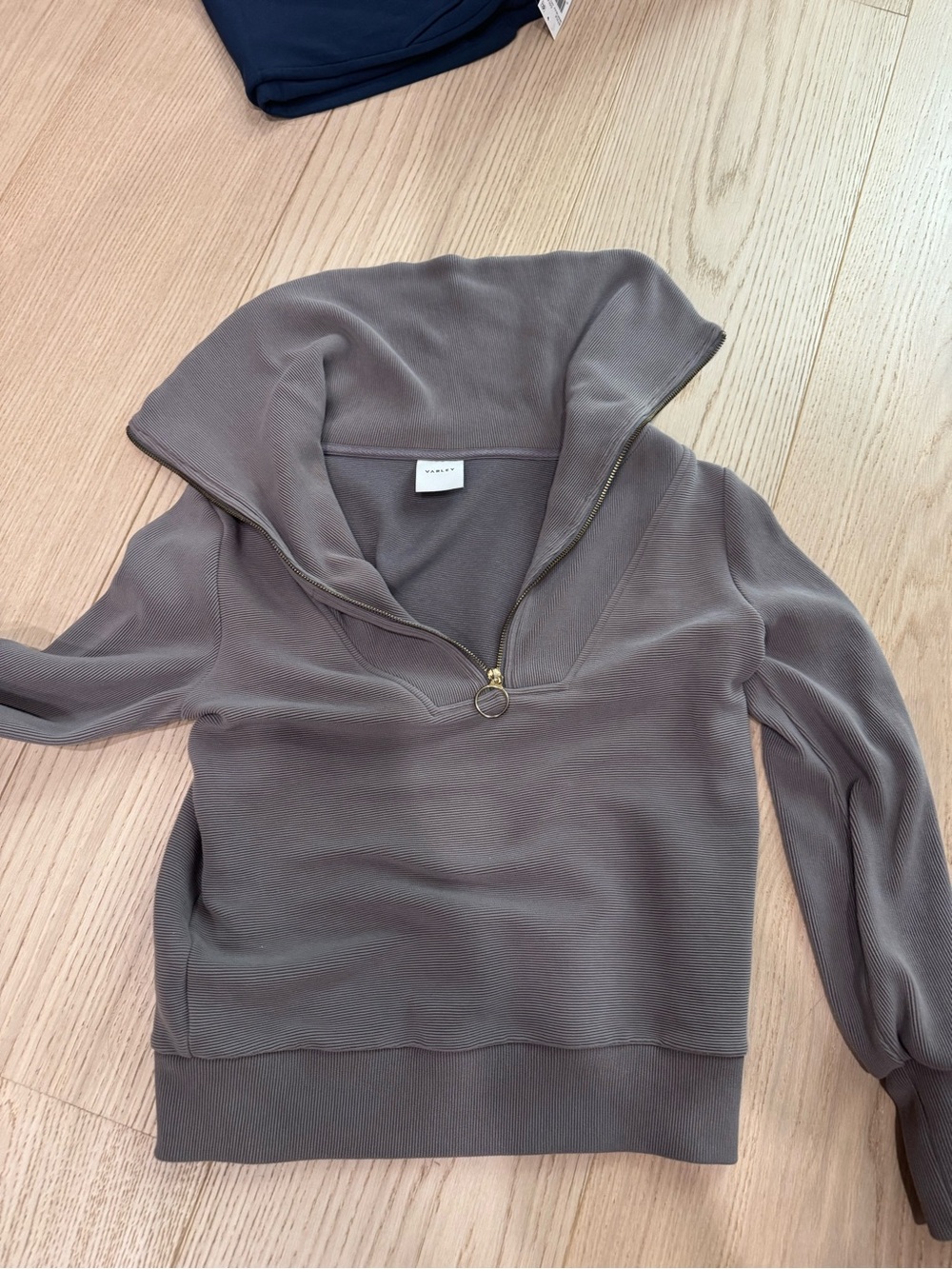 Varley Vine Half zip Neck Pullover - Taupe Gray